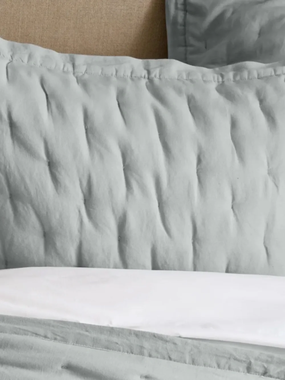 NWOT European Linen Dream Sham Set Mist queen standard